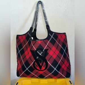 Victoria’s Secret plaid tote